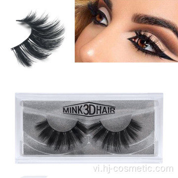 3D Faux Mink Lông mi Tự nhiên dài lụa mềm Lông mi giả Lông mi giả